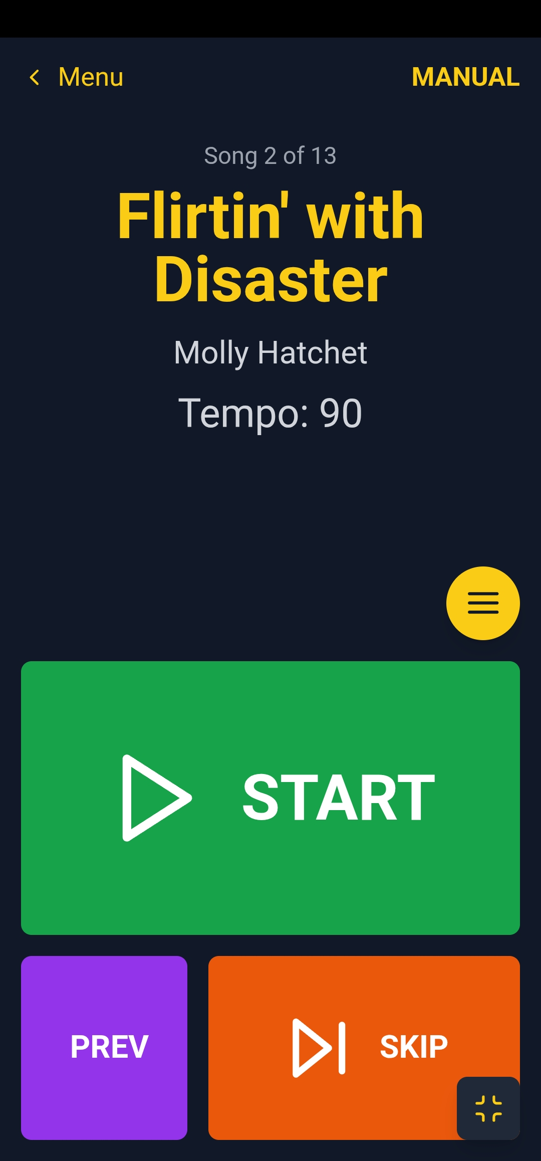 Live playback screen