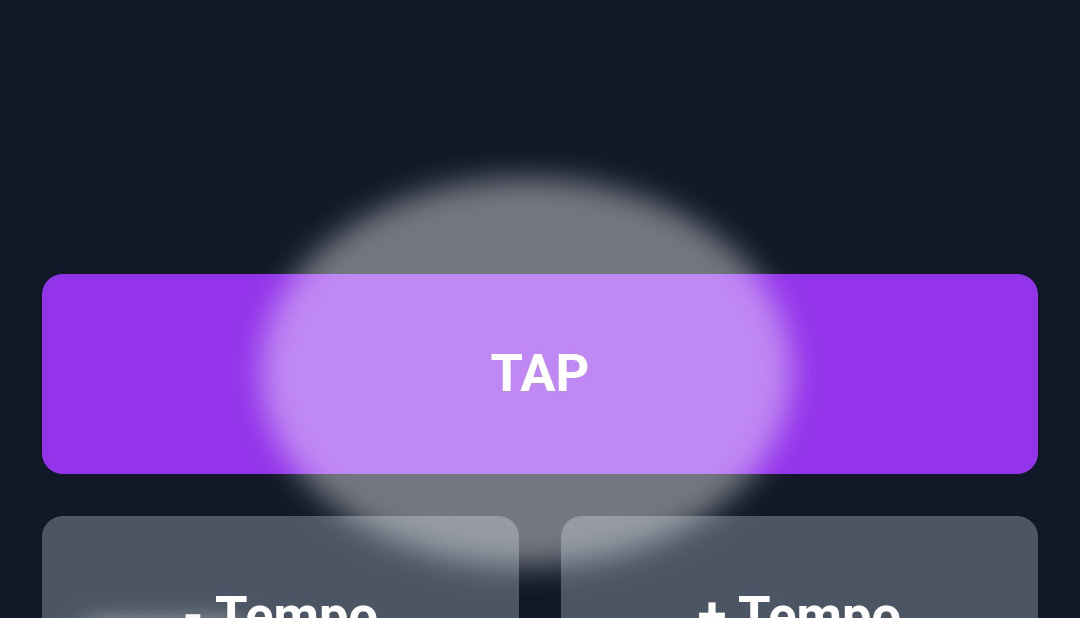 Tap Tempo button during single-song playback